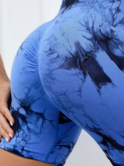 Tie-Dye High Waist Active Shorts | Trendy & Comfortable
