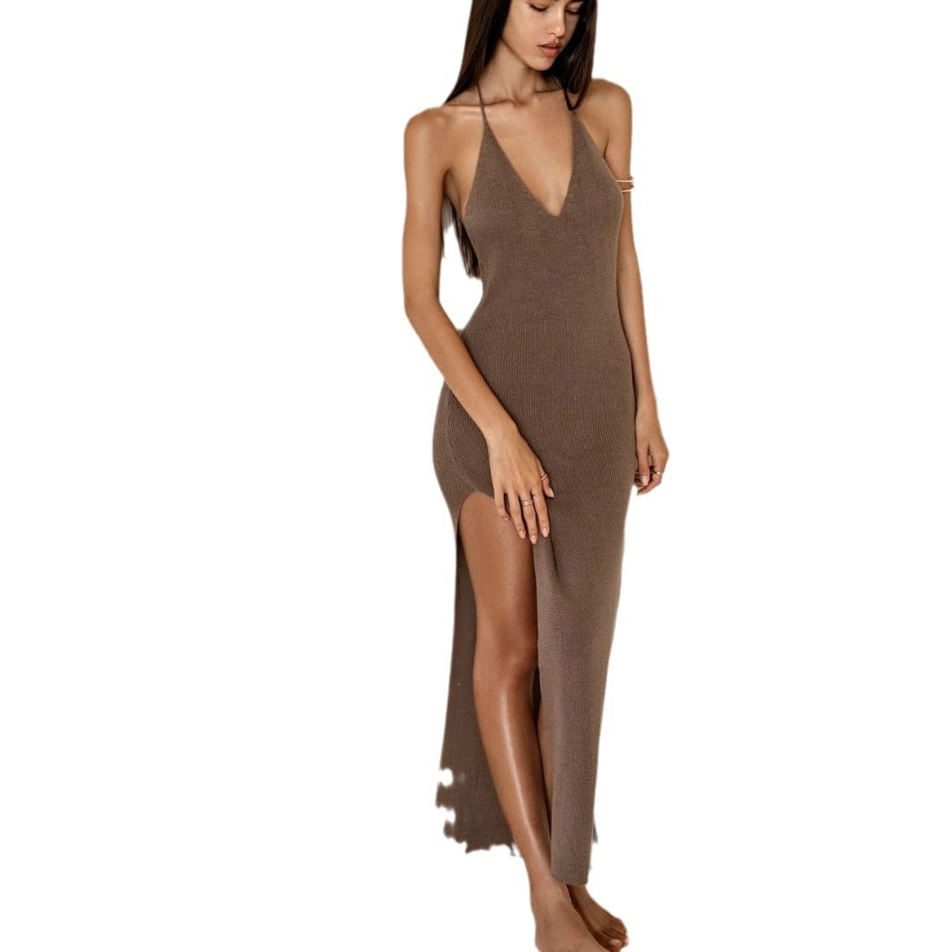 Knitted Strap Backless Dress Elegant Sexy & Comfortable