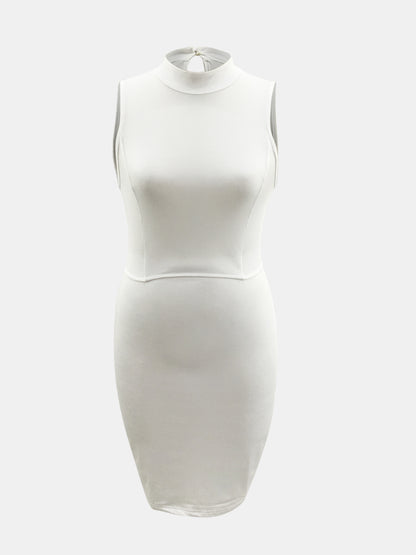 Cutout Mock Neck Sleeveless Dress – Bold & Elegant