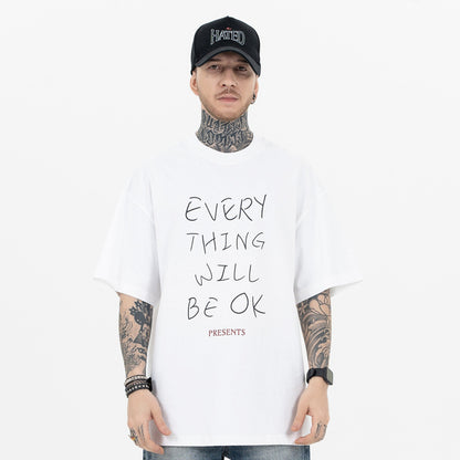 Creative Letters Simple All-Match Casual T-Shirt