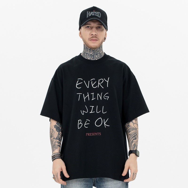 Creative Letters Simple All-Match Casual T-Shirt
