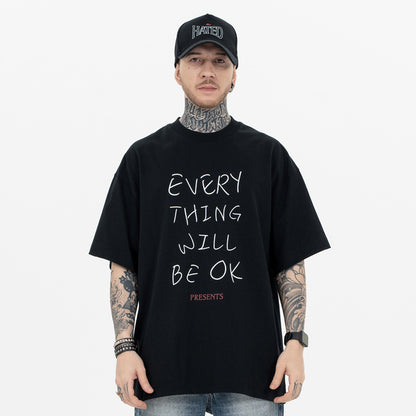 Creative Letters Simple All-Match Casual T-Shirt