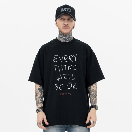 Creative Letters Simple All-Match Casual T-Shirt