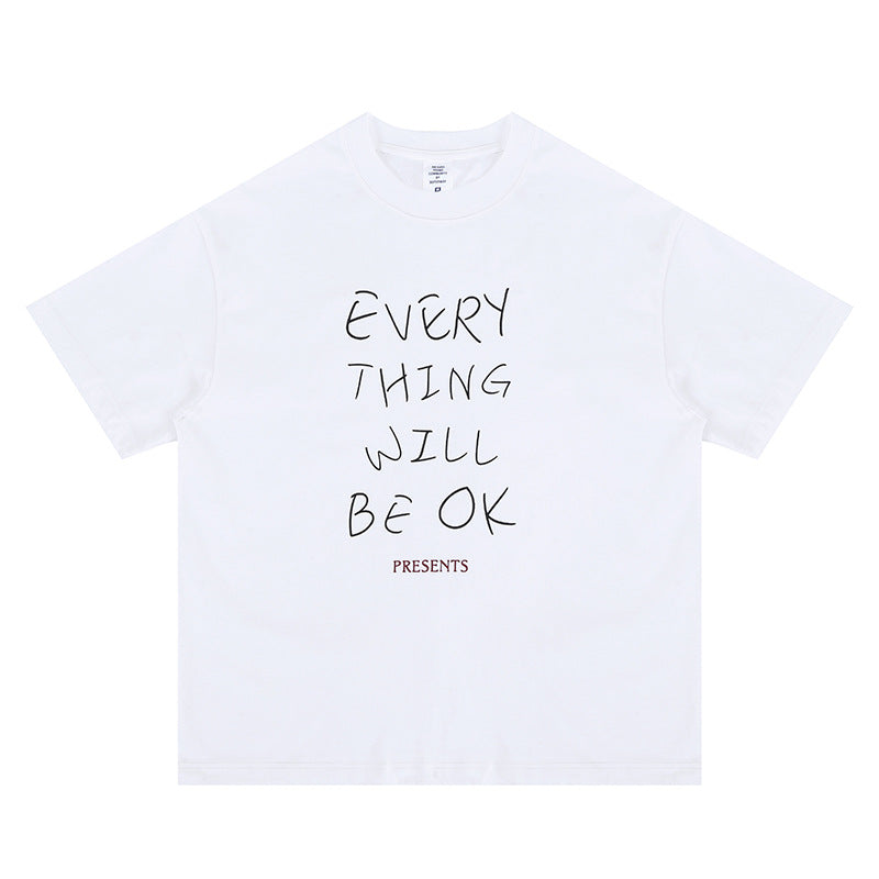 Creative Letters Simple All-Match Casual T-Shirt