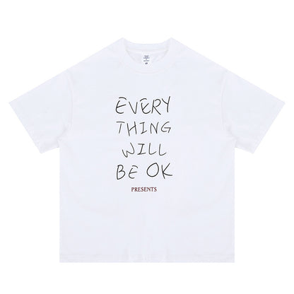 Creative Letters Simple All-Match Casual T-Shirt