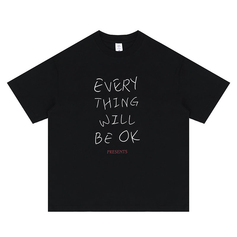Creative Letters Simple All-Match Casual T-Shirt