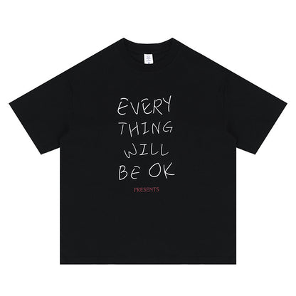 Creative Letters Simple All-Match Casual T-Shirt