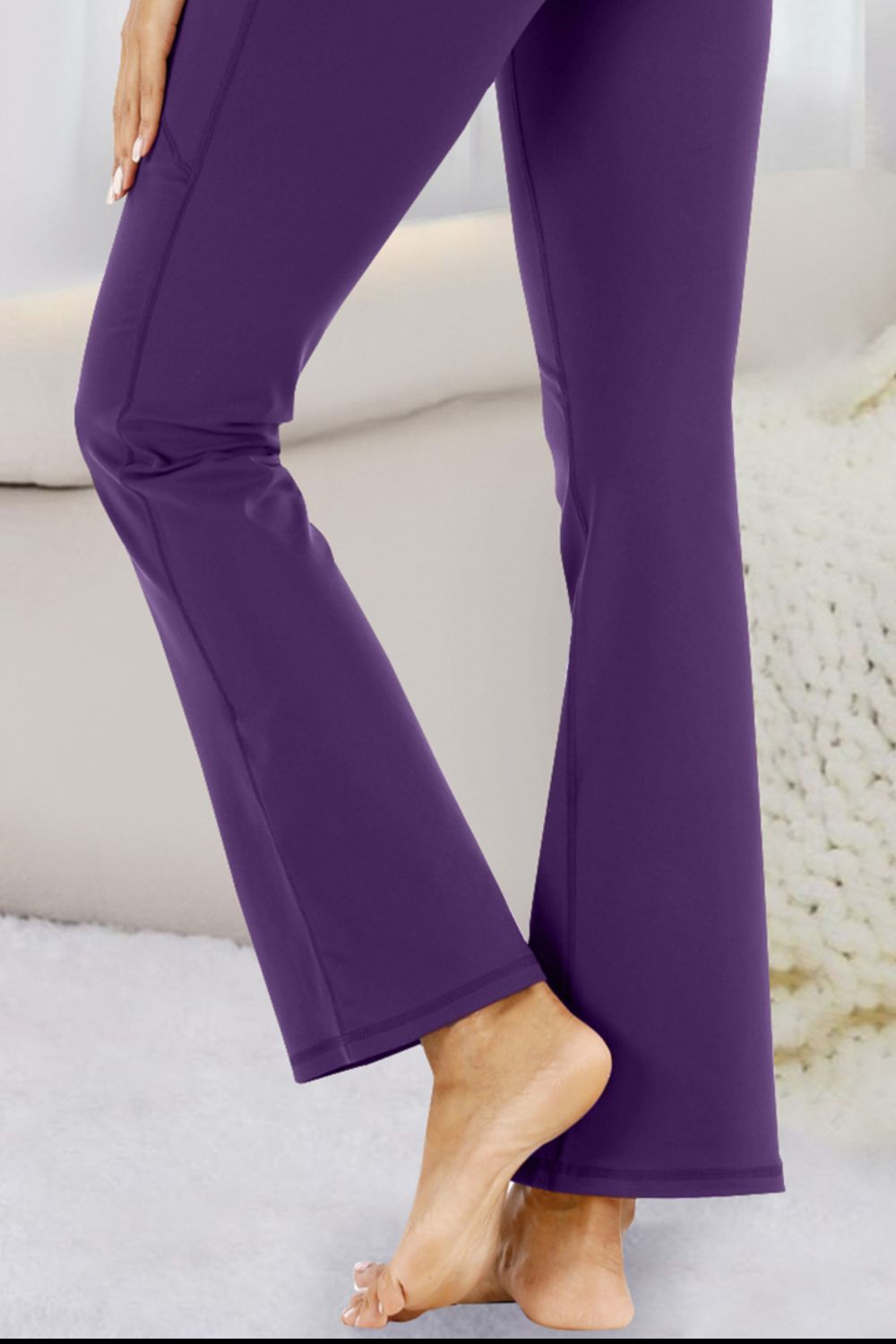 Pantalones deportivos de cintura alta con bolsillos