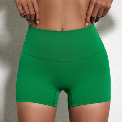 Lady's High Waist Peach Butt Lifting Sports Shorts