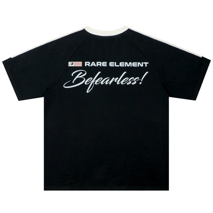 Hand-Painted Letter Print Short-Sleeve T-Shirt for Men