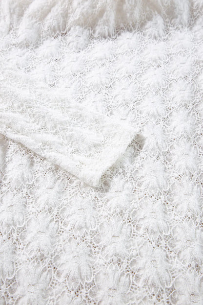 Lace Mock Neck Long Sleeve Top | Elegant & Timeless