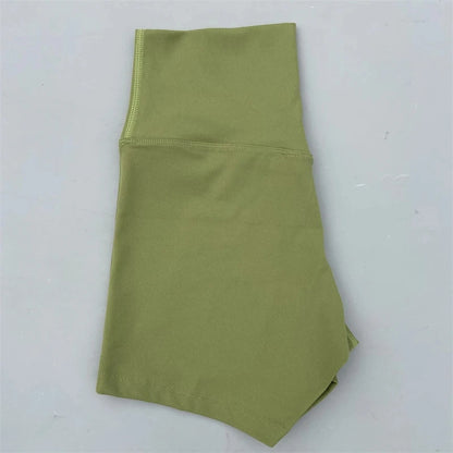 Lady's High Waist Peach Butt Lifting Sports Shorts